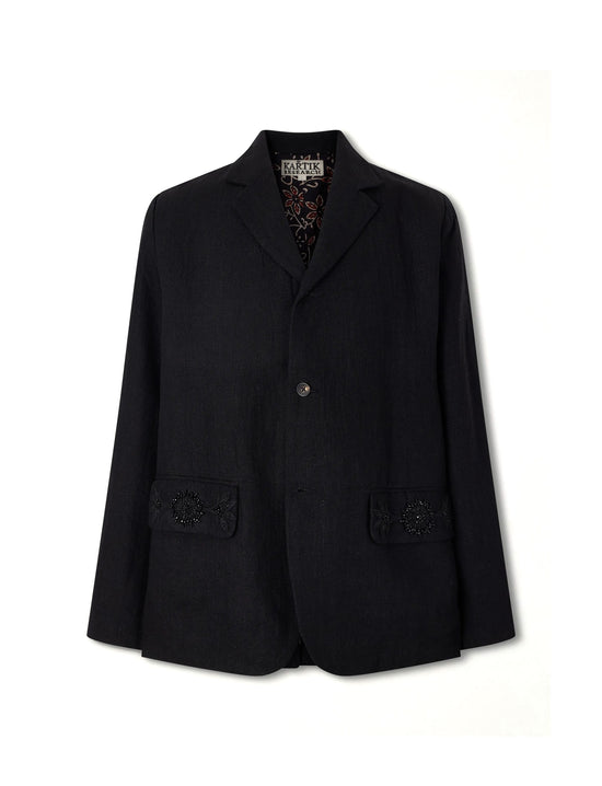KARTIK RESEARCH Three Button Blazer Woven Black