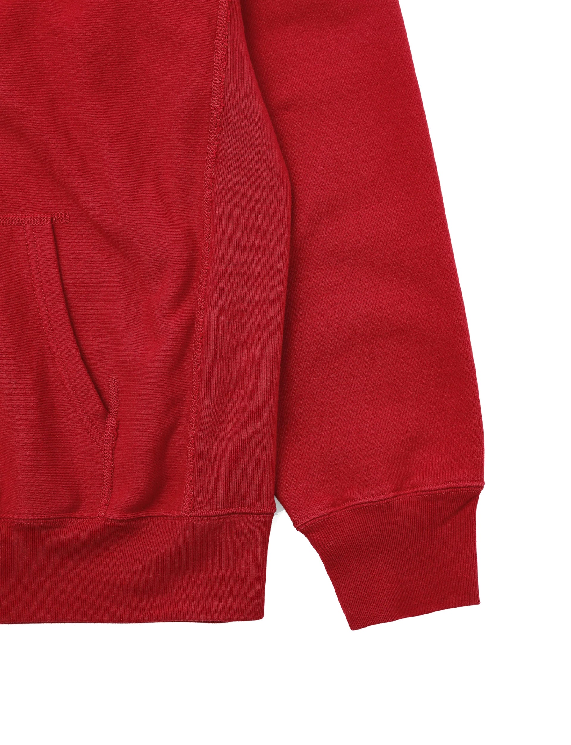 Khakis Half Button Hoodie Red