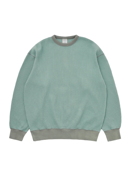 Khakis Waffle Crewneck Dusty Teal