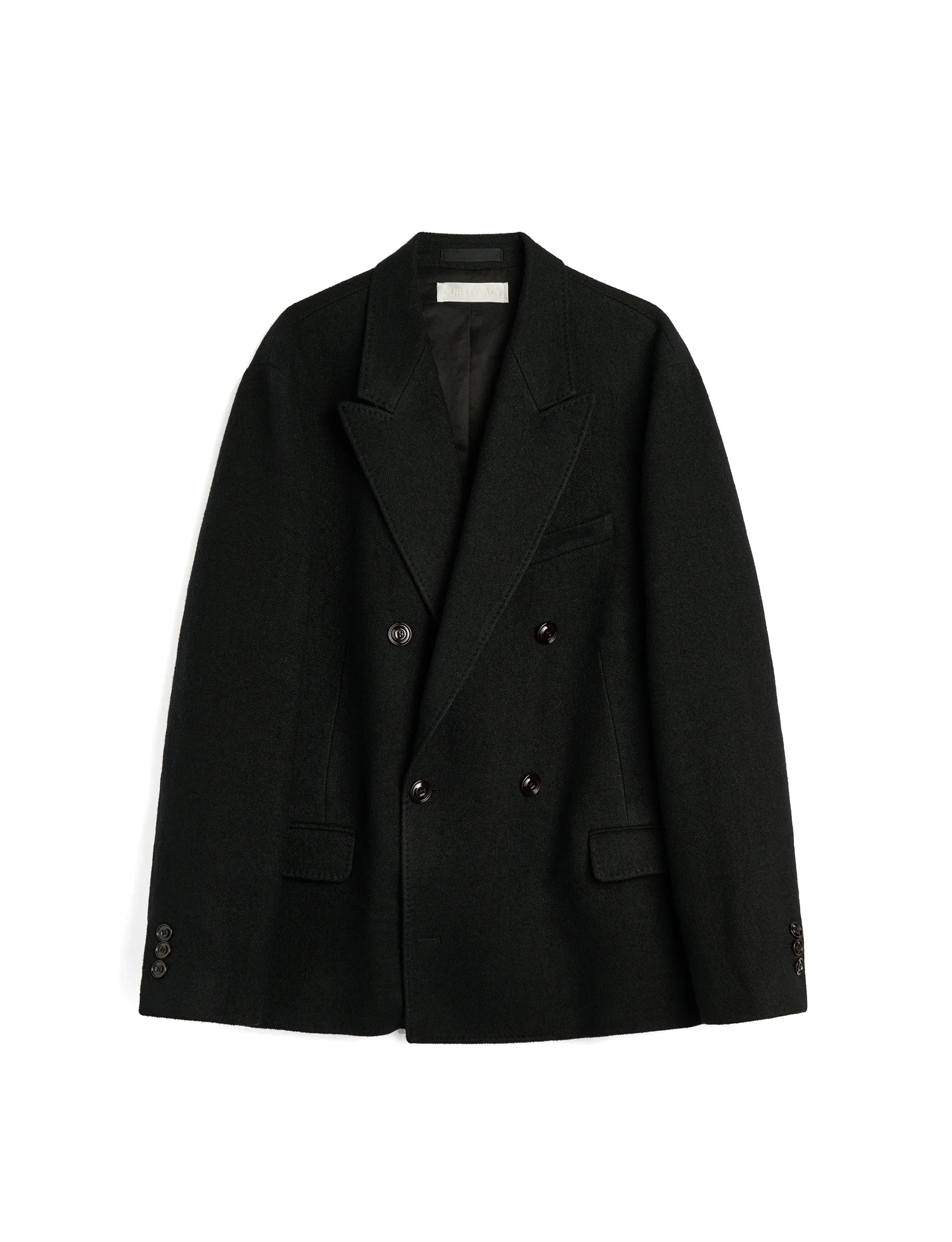 OUR LEGACY HALT BLAZER Miner Black Feral Wool