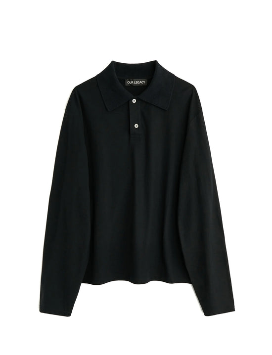 OUR LEGACY RUBY LONSLEEVE Black High Twist Jersey