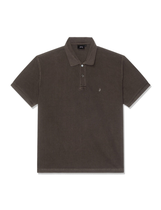 STÜSSY Pig. Dyed Pique Polo BROWN