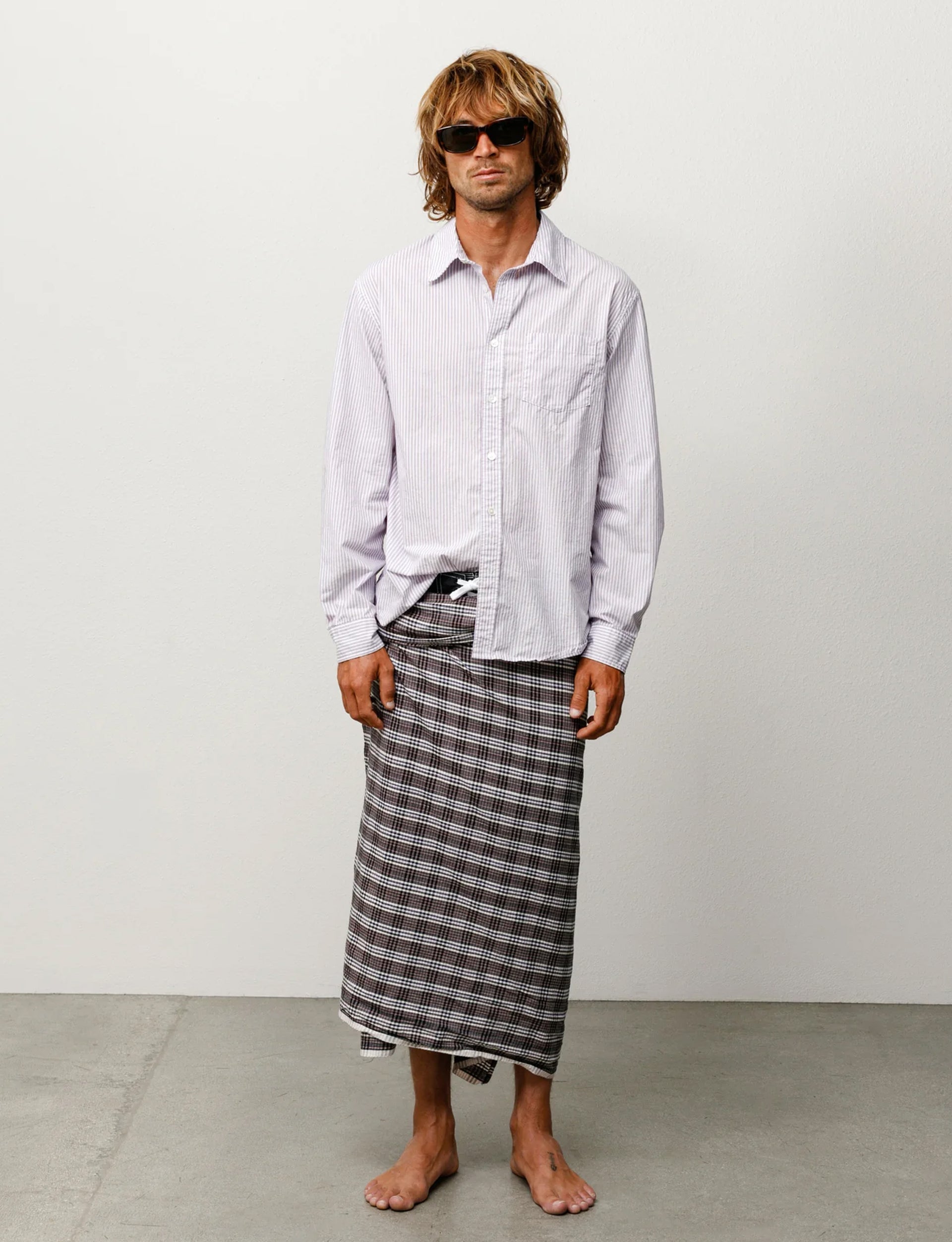 STÜSSY Standard LS Shirt PURPLE STRIPE