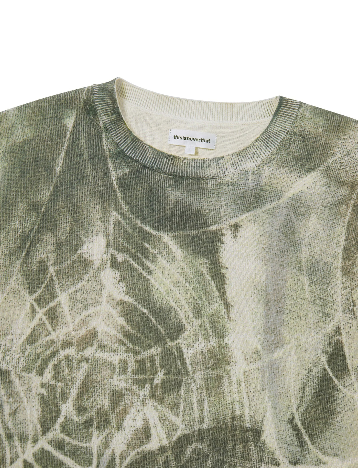 thisisneverthat Abstract Web Knit Sweater Olive