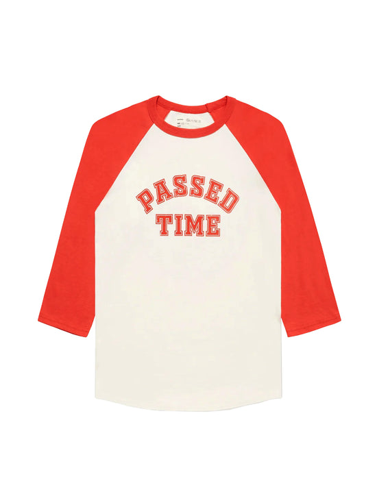 ONE OF THESE DAYS PASSED TIME RAGLAN BONE RED
