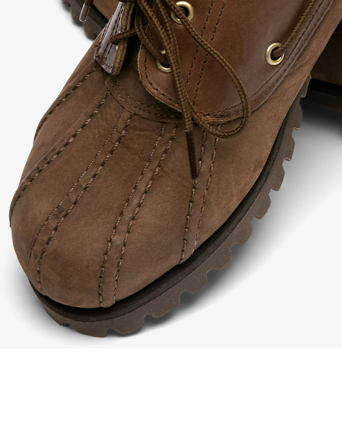 SEBAGO TUCKER Brown Men's Leather Lace-Up Moccasin