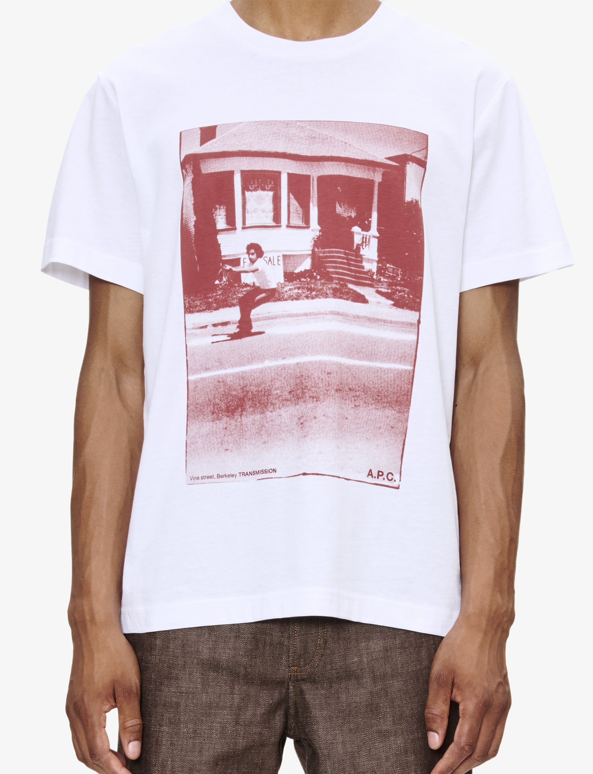 A.P.C. T-SHIRT CALIFORNIE BROWN