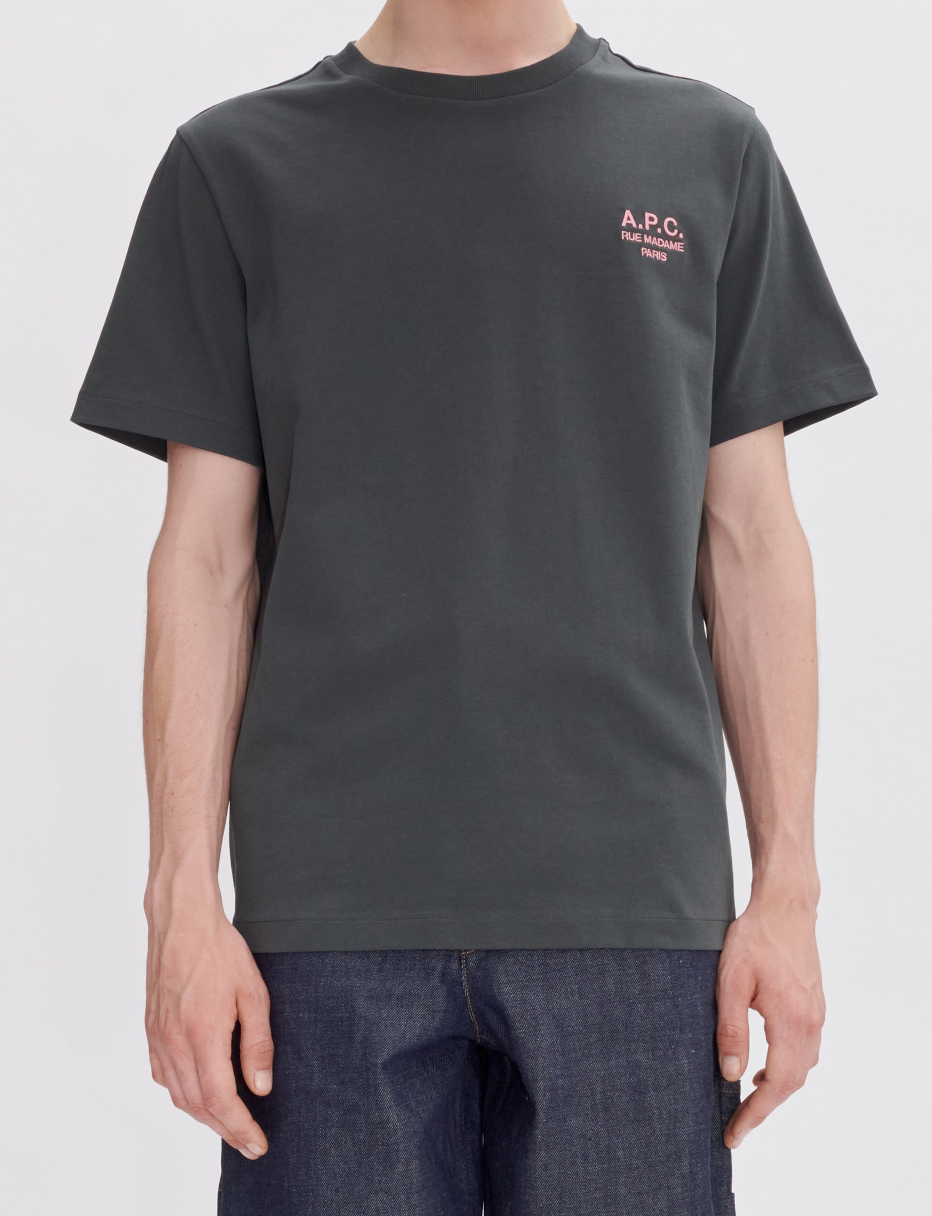 A.P.C. T-SHIRT STANDARD RUE MADAME GOTS ANTHRACITE