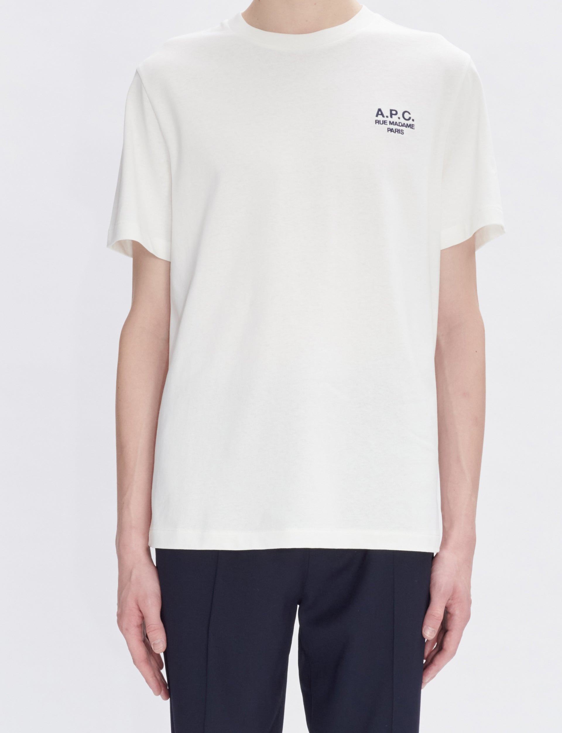 A.P.C. T-SHIRT STANDARD RUE MADAME GOTS WHITE