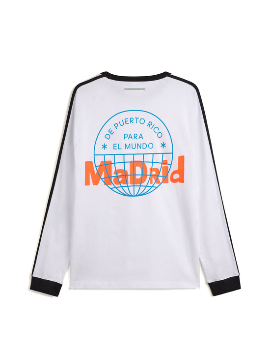 ADIDAS ORIGINALS BAD BUNNY LONGSLEEVE TEE WHITE MADRID WHITE