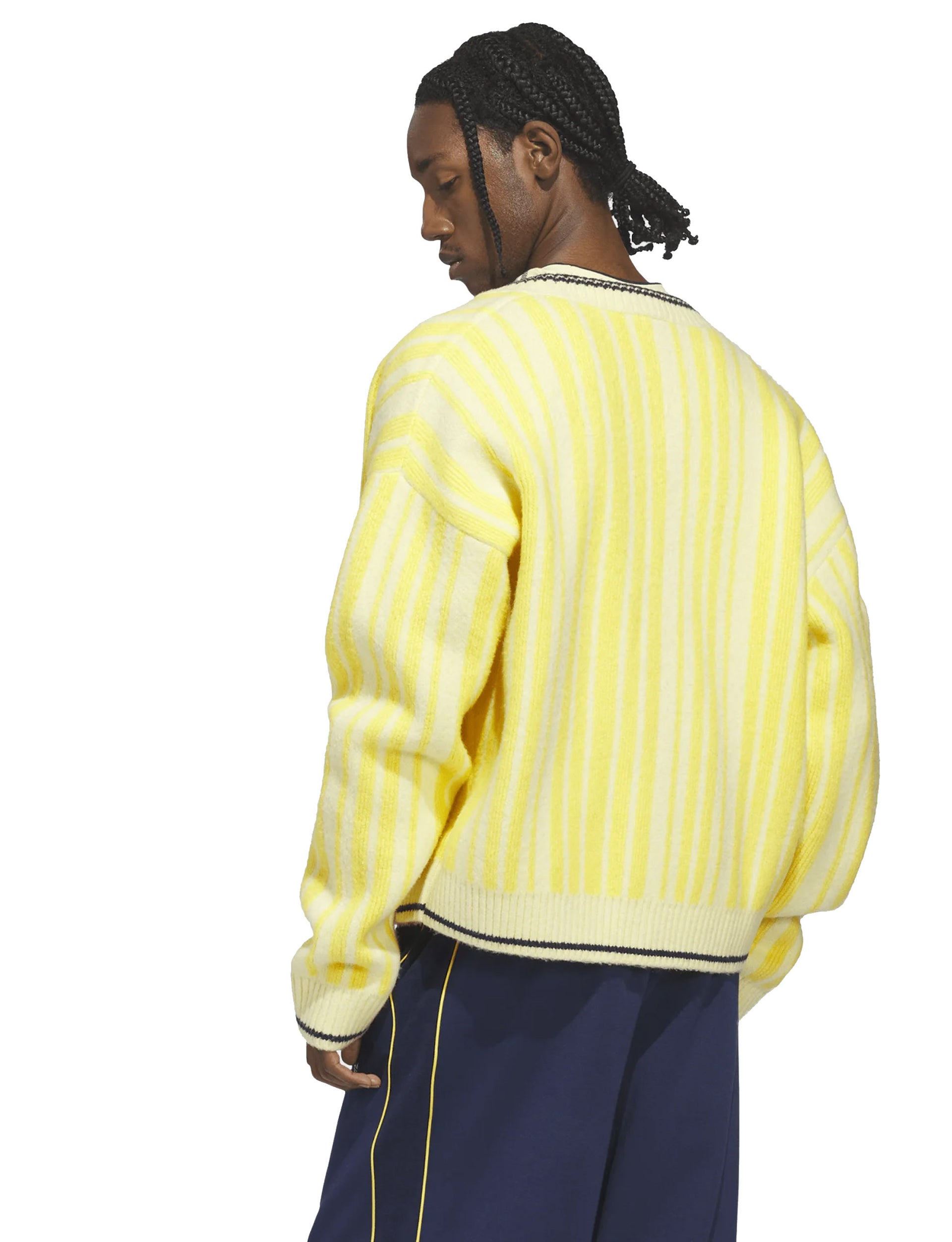 ADIDAS ORIGINALS CHEVIOT KNIT CARDIGAN YELLOW