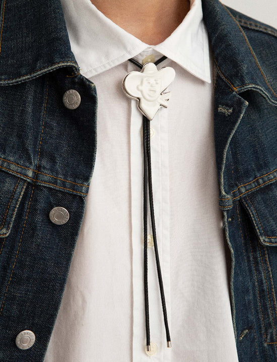 ANDRESGALLARDO X MINI COWBOY TIE WHITE