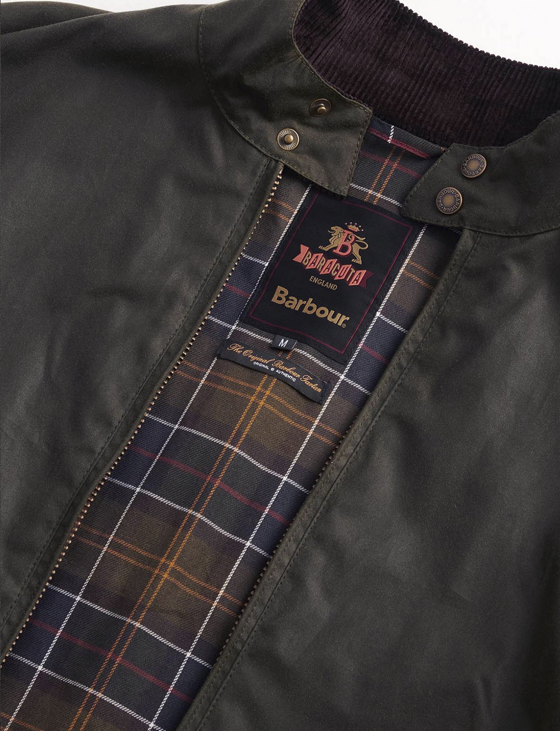 BARACUTA X BARBOUR WAX JACKET 60Z WAXED COTTON GREEN