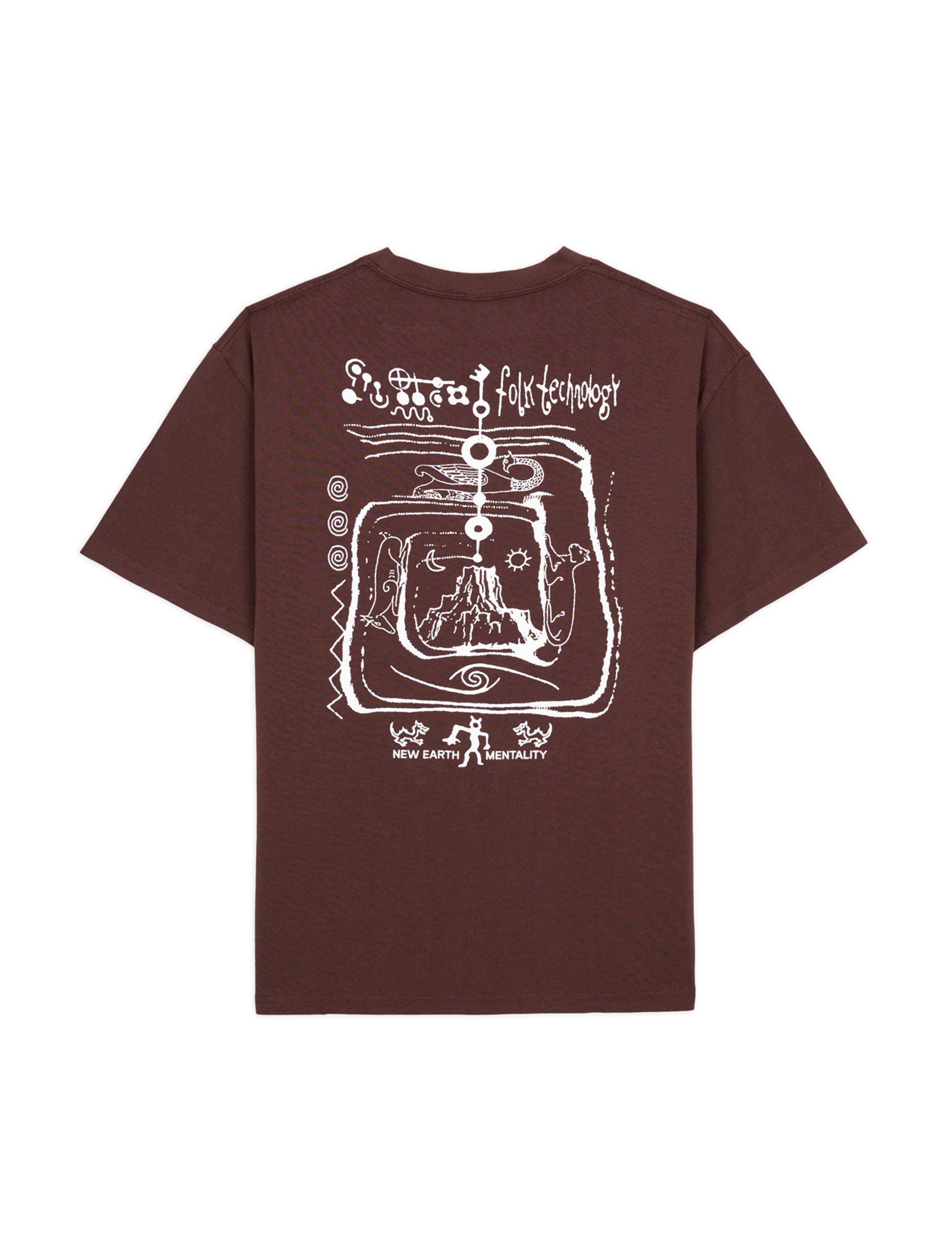 BRAIN DEAD ANCIENT KNOWLEDGE TSHIRT - BERRY