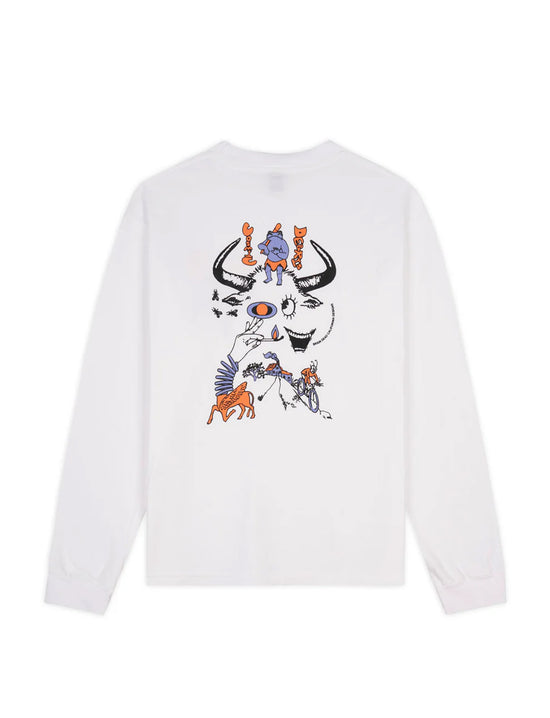 BRAIN DEAD Cosmic Debris Long Sleeve Shirt - White