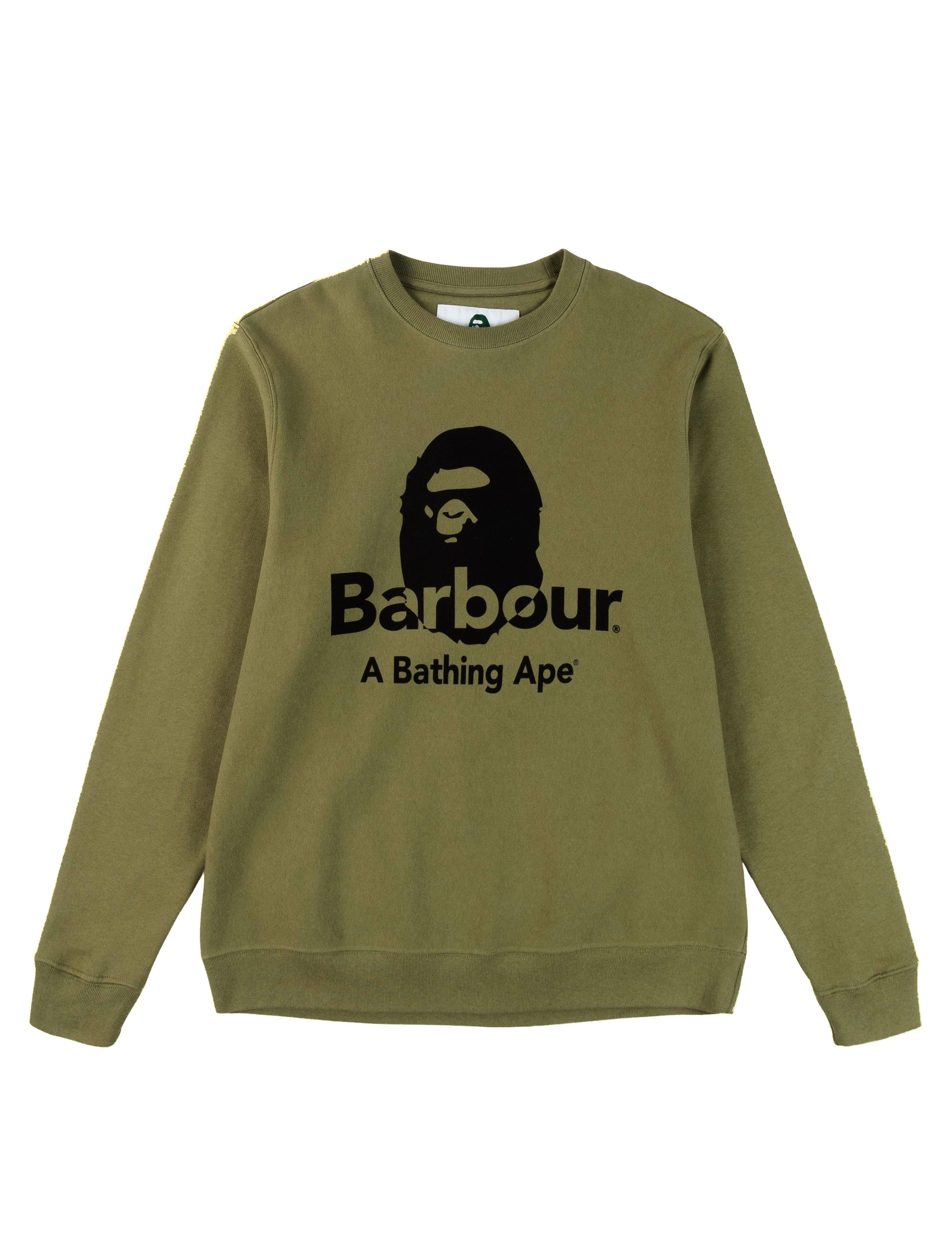 Barbour x BAPE Crewneck olive