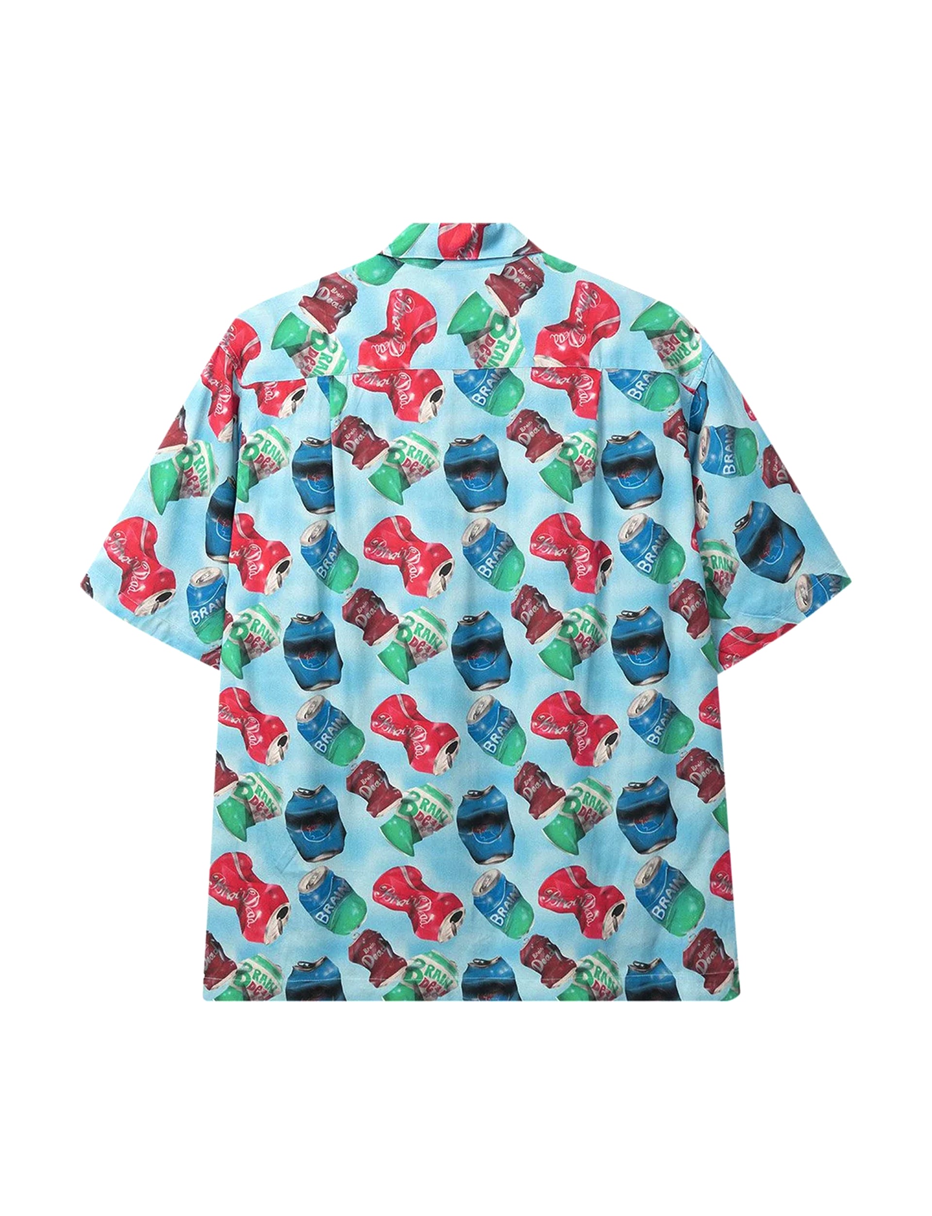 BRAIN DEAD SAaron Jupin Cans Short-Sleeve Hawaiian Shirt 'Blue'