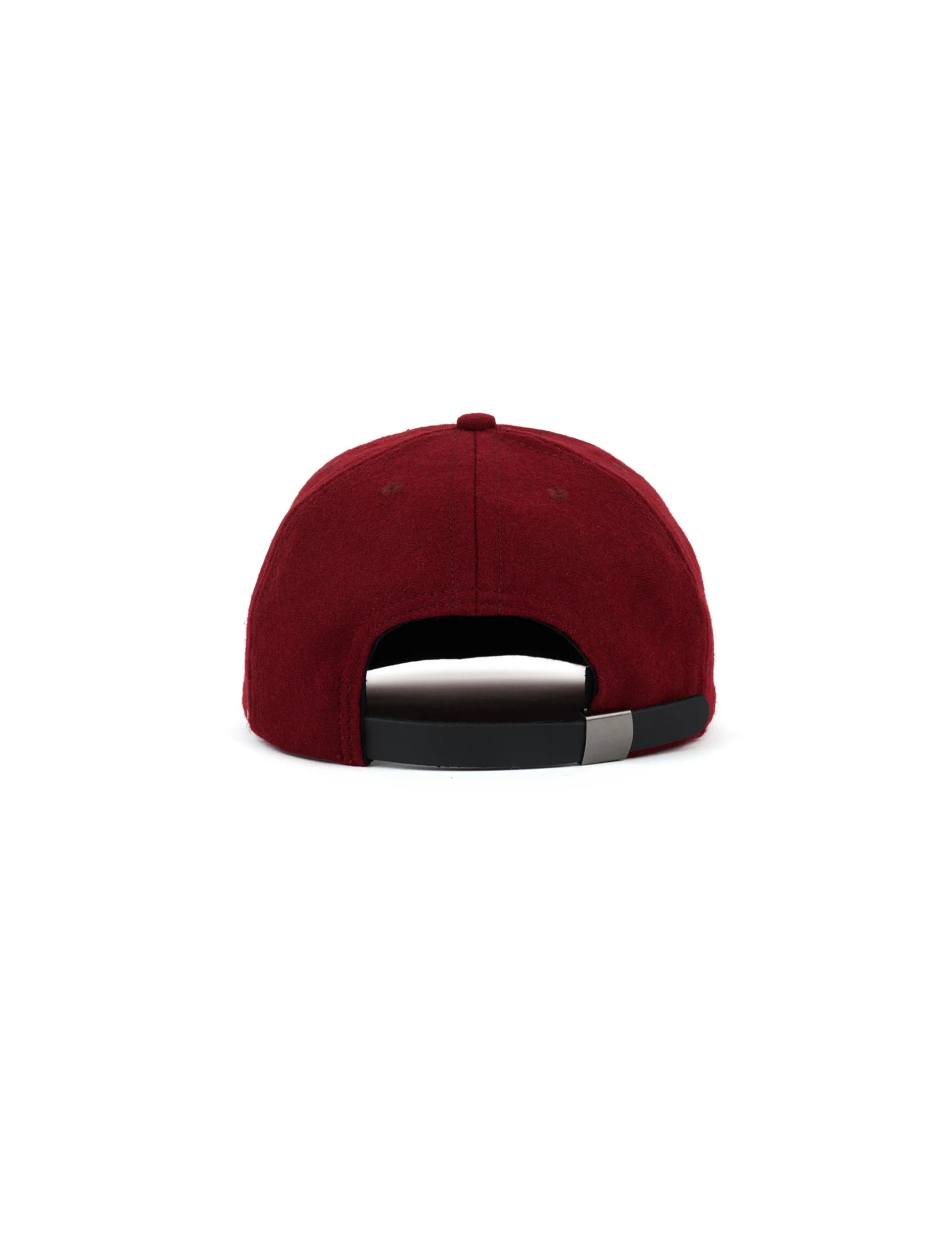 Brain Dead Flannel Logohead 6 Panel Hat- Burgundy