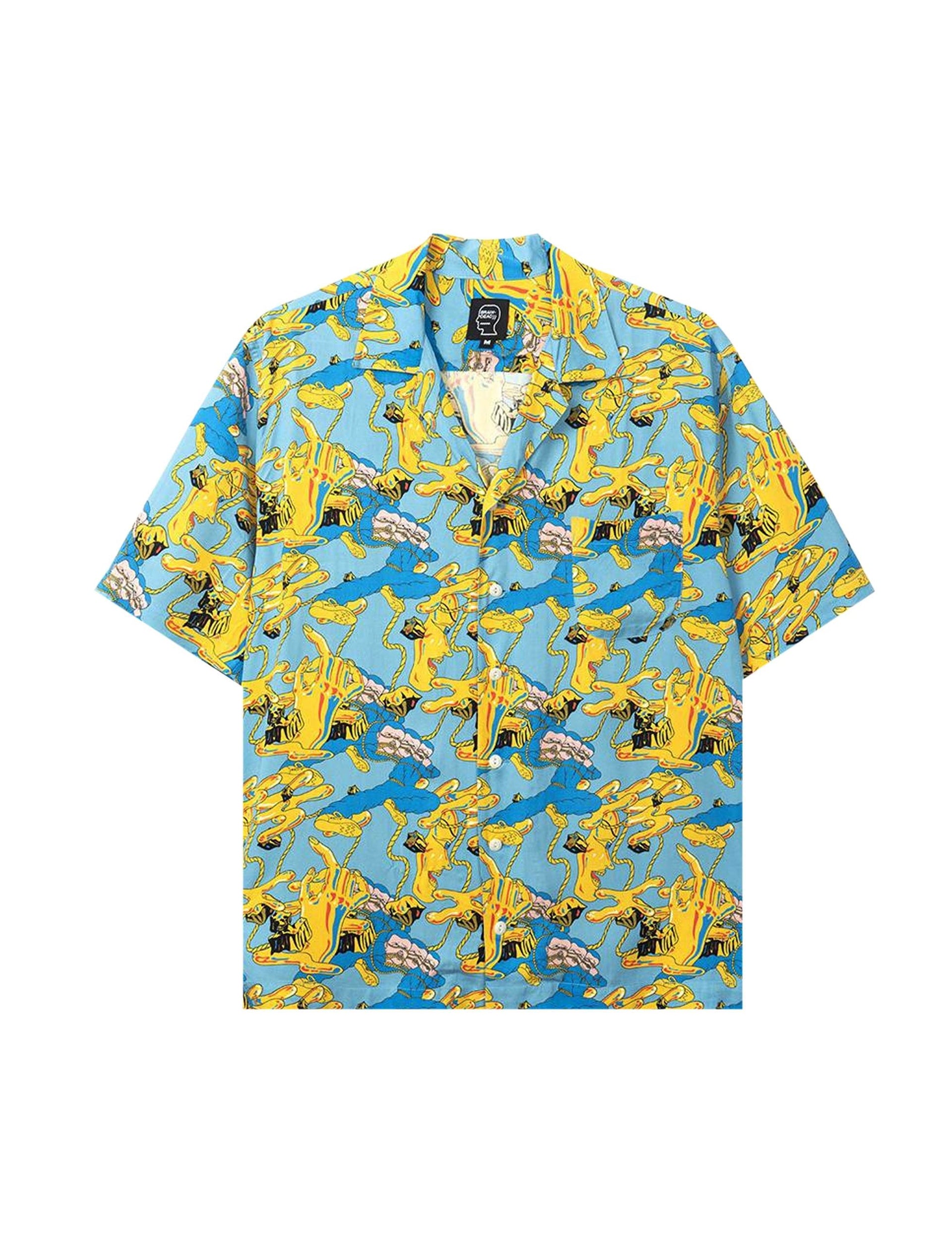 BRAIN DEAD Jonny Negron Bondage Hawaiian Shirt BLUE