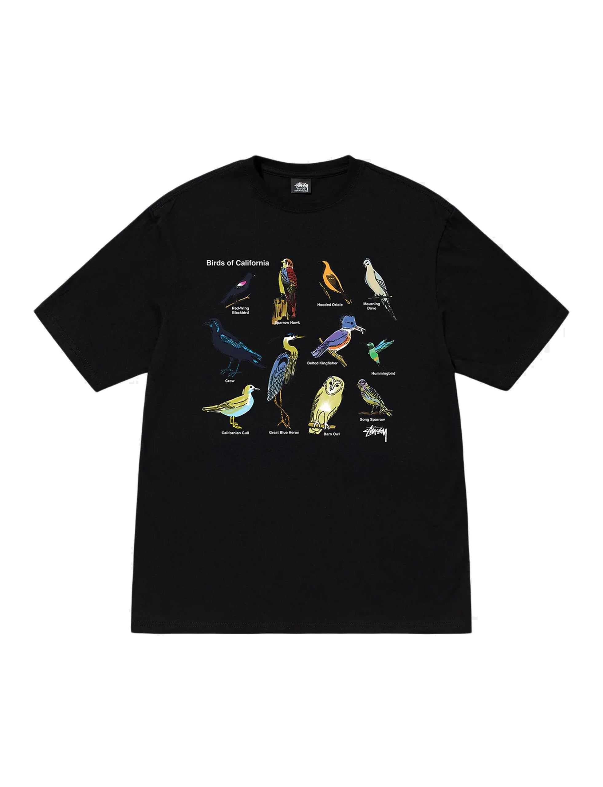 STÜSSY CALIFORNIA BIRDS TEE BLACK - minishopmadrid