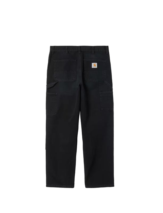 CARHARTT WIP Double Knee Pant 'Dearborn' Canvas Black, stone canvas