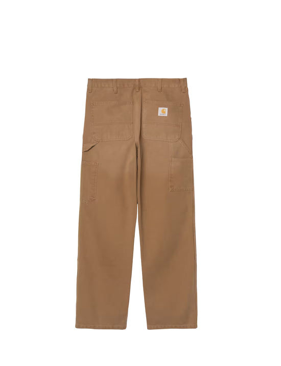 CARHARTT WIP Double Knee Pant 'Dearborn' Canvas WIP H Brown, stone canvas