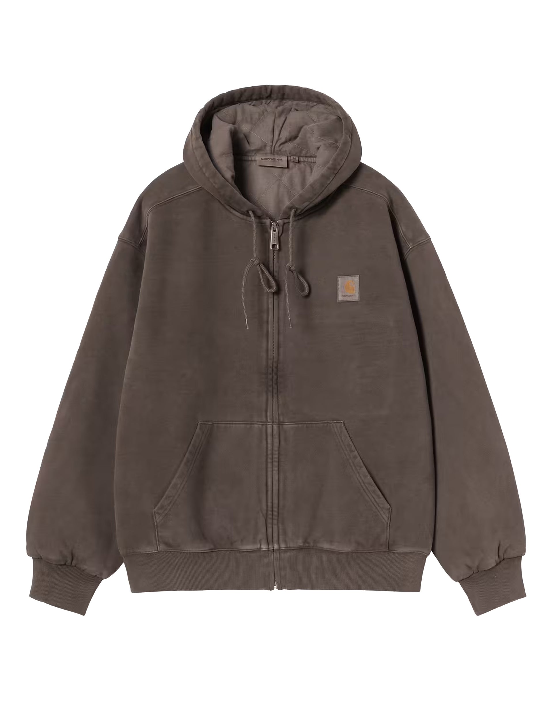 CARHARTT WIP Hooded Vista Zip Sweatshirt Tobacco, garment dyed