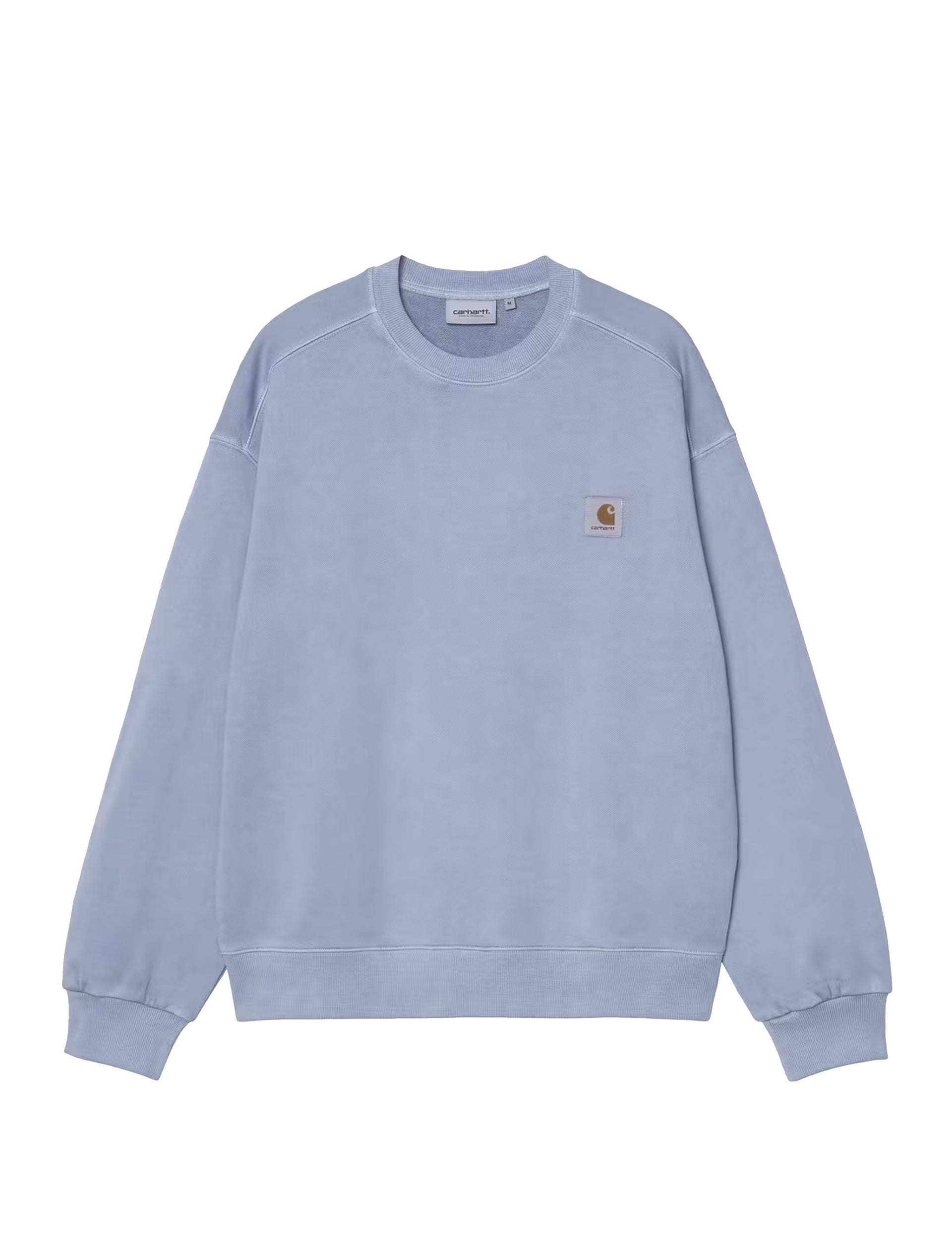 CARHARTT WIP Nelson Sweat Cotton Gentle Blue, Garment dyed