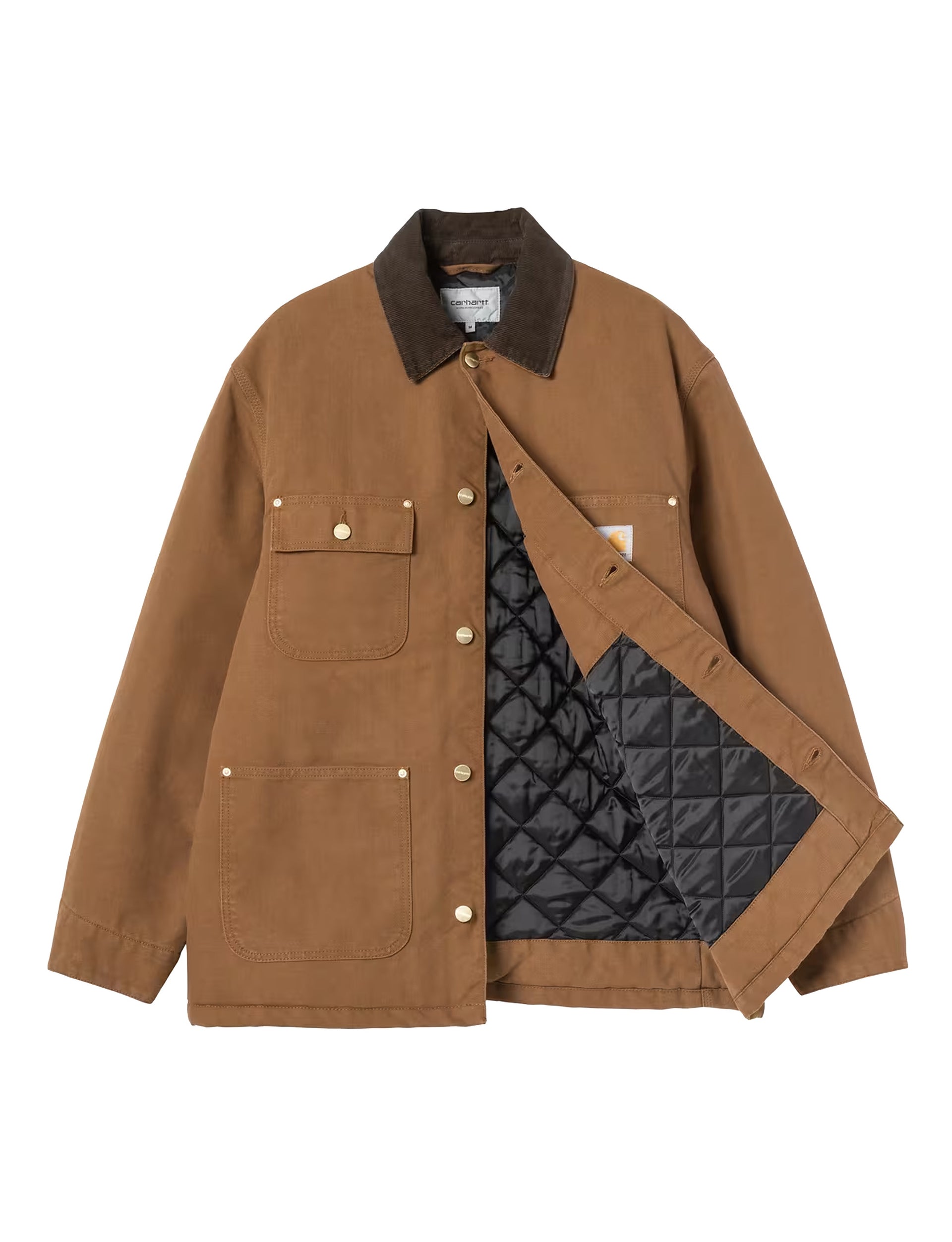 CARHARTT WIP OG Chore Coat 'Dearborn' Canvas WIP H Brown / Tobacco, rigid