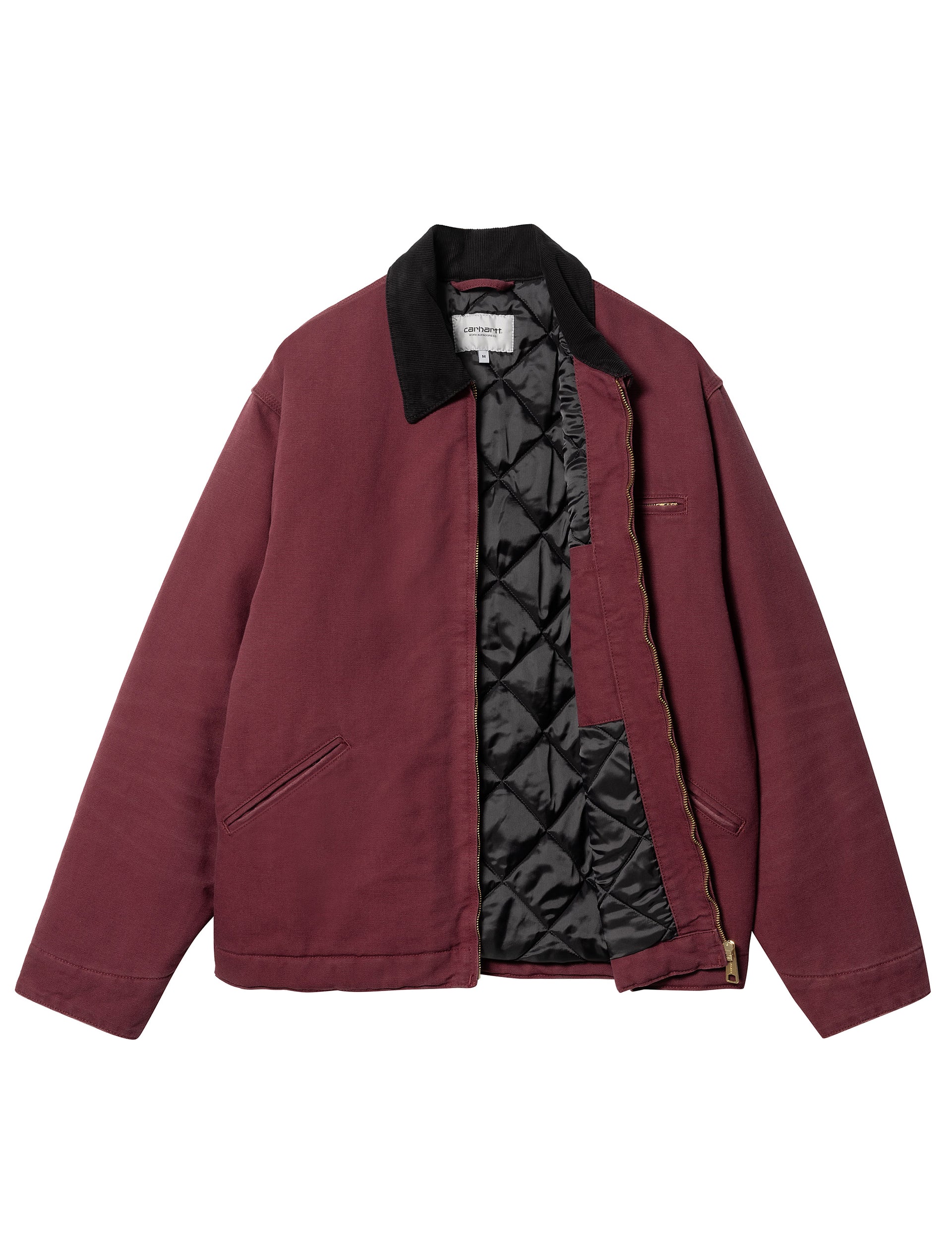 CARHARTT WIP OG Detroit Jacket (Winter) 'Dearborn' Canvas Malbec / Black, aged canvas