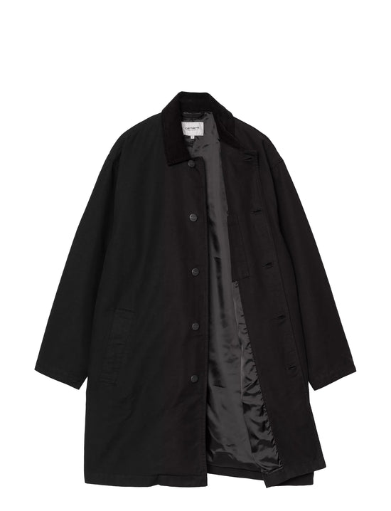 CARHARTT WIP Webster Coat Black / Black, Rinsed