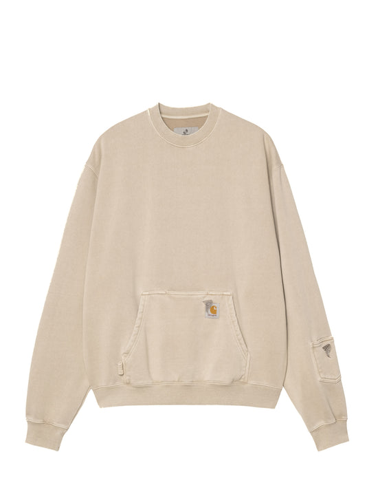 CARHARTT WIP X INVINCIBLE PIGMENT DYED SWEATSHIRT SIMPLY TAUPE