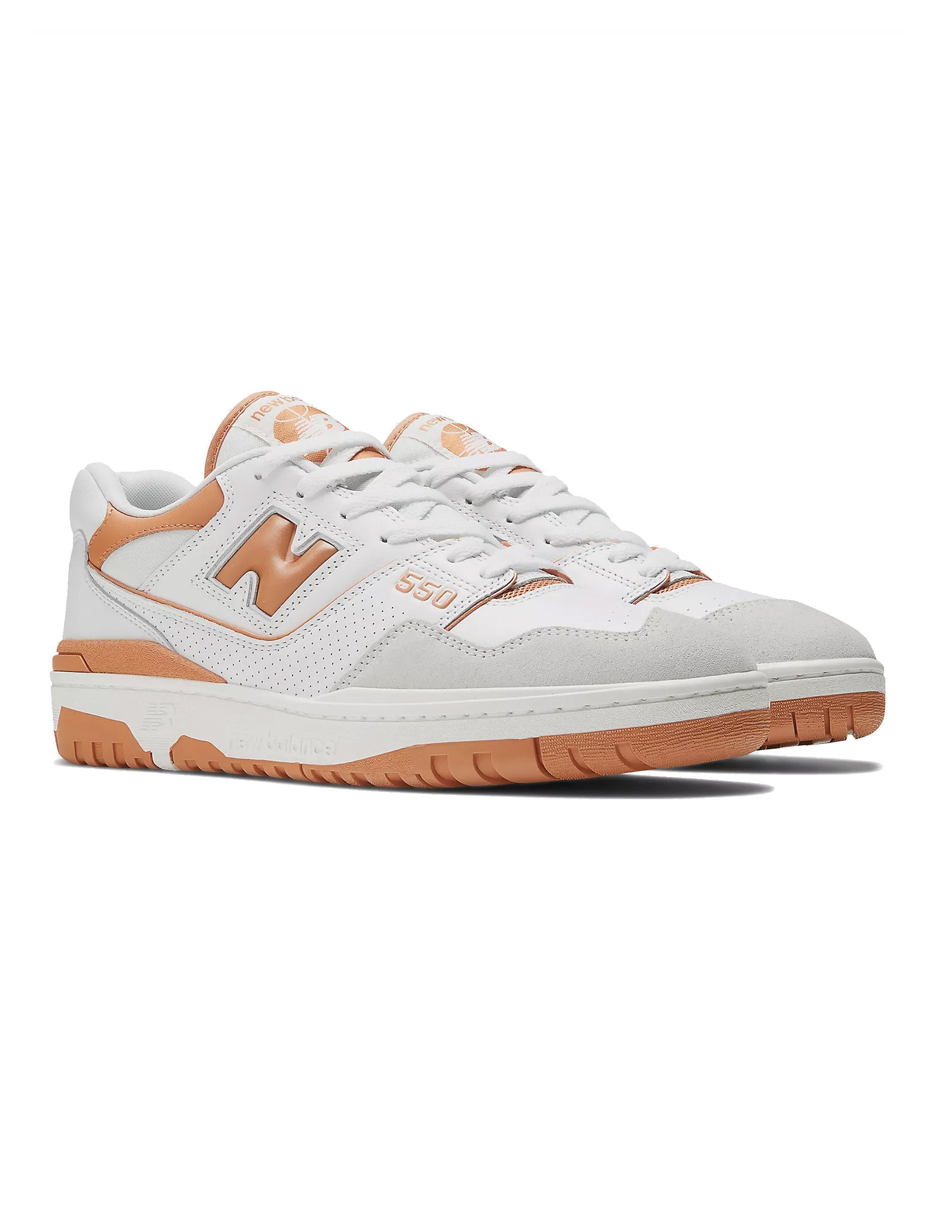 NEW BALANCE 550 White with sepia and rain cloud BB550LSC