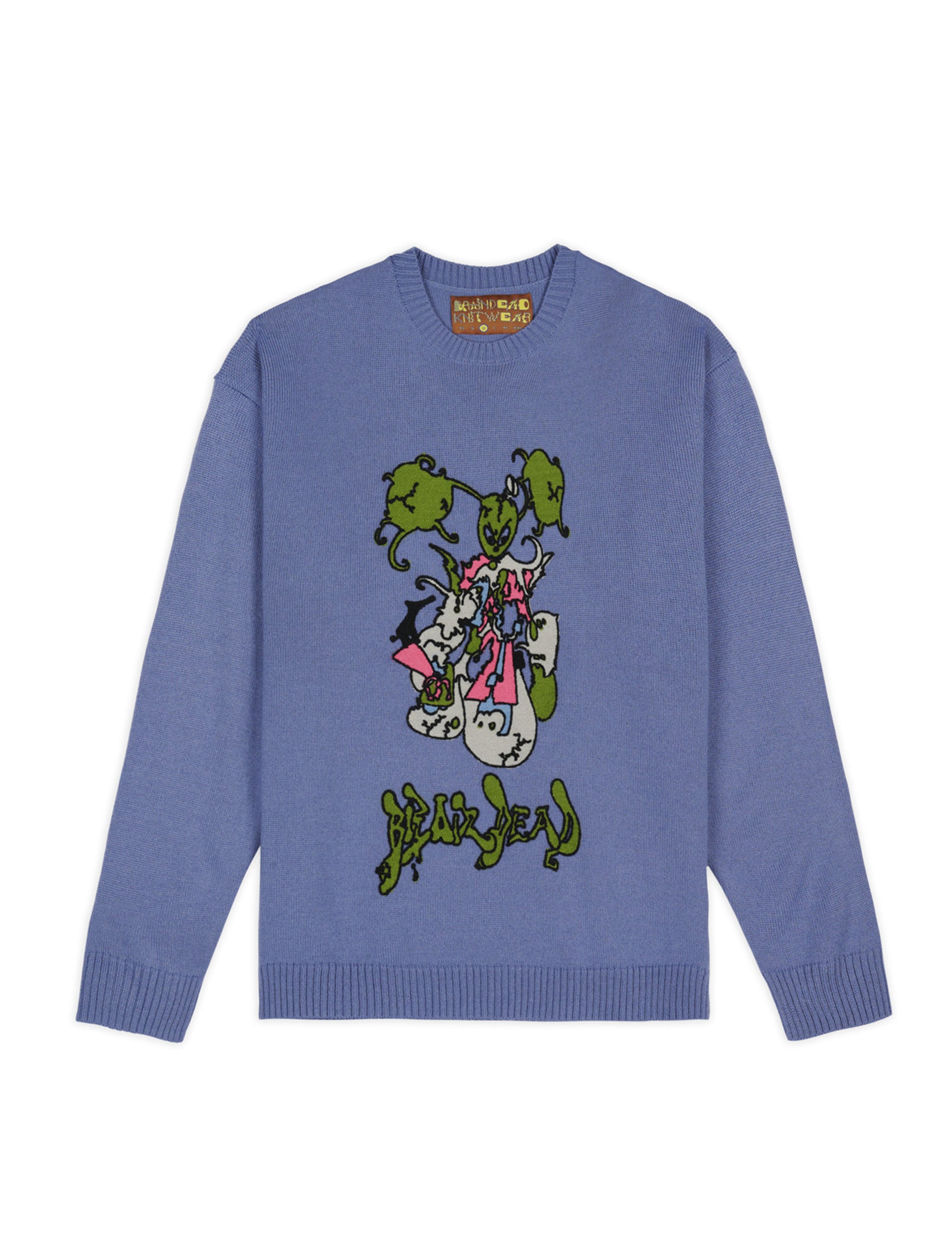 BRAIN DEAD CYBER BUNNY SWEATER-BLUE - minishopmadrid
