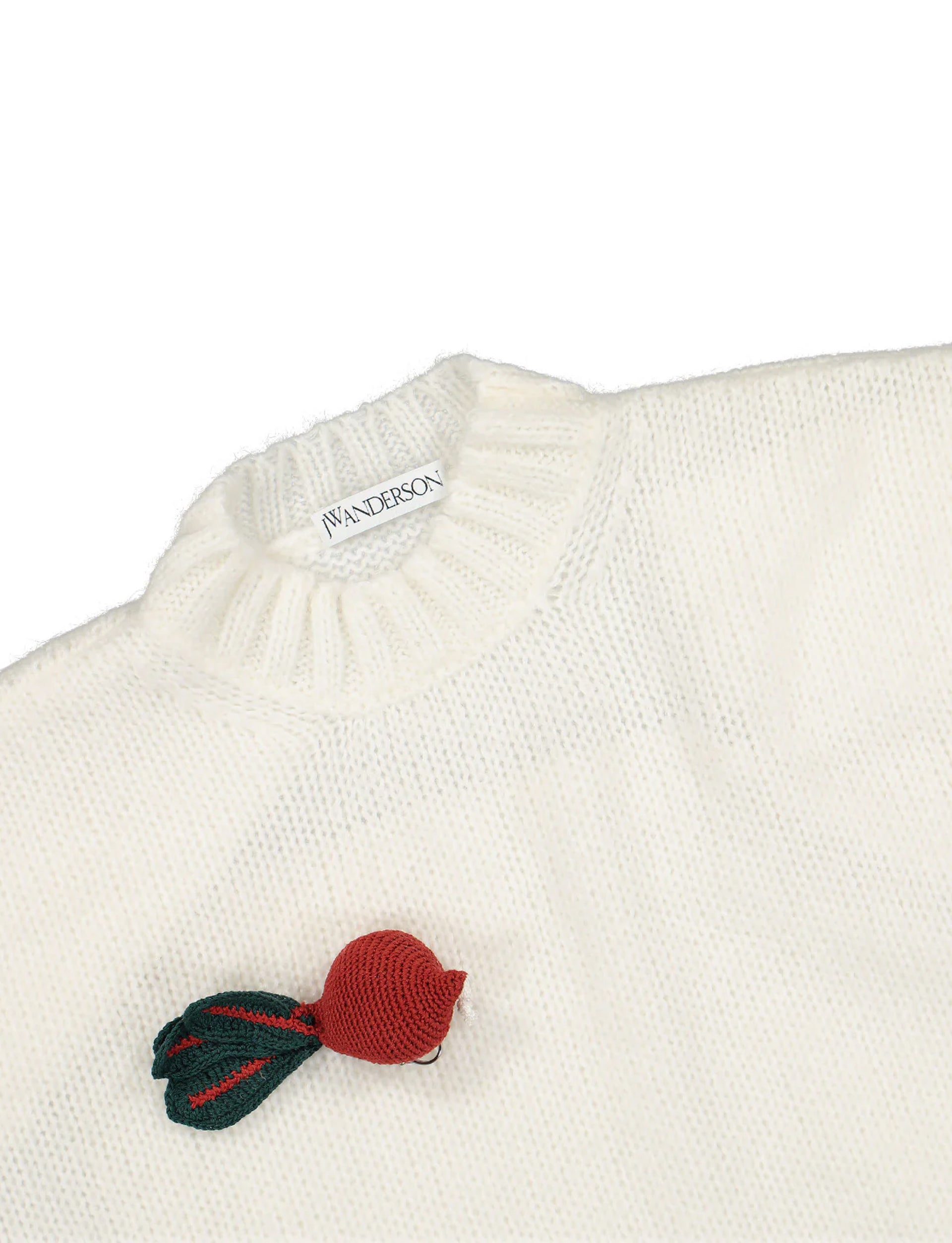 JW ANDERSON 3D RADISH CREWNECK JUMPER WHITE