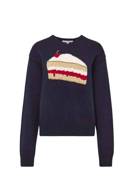 JW ANDERSON CAKE' GRAPHIC SWEATER BLUE