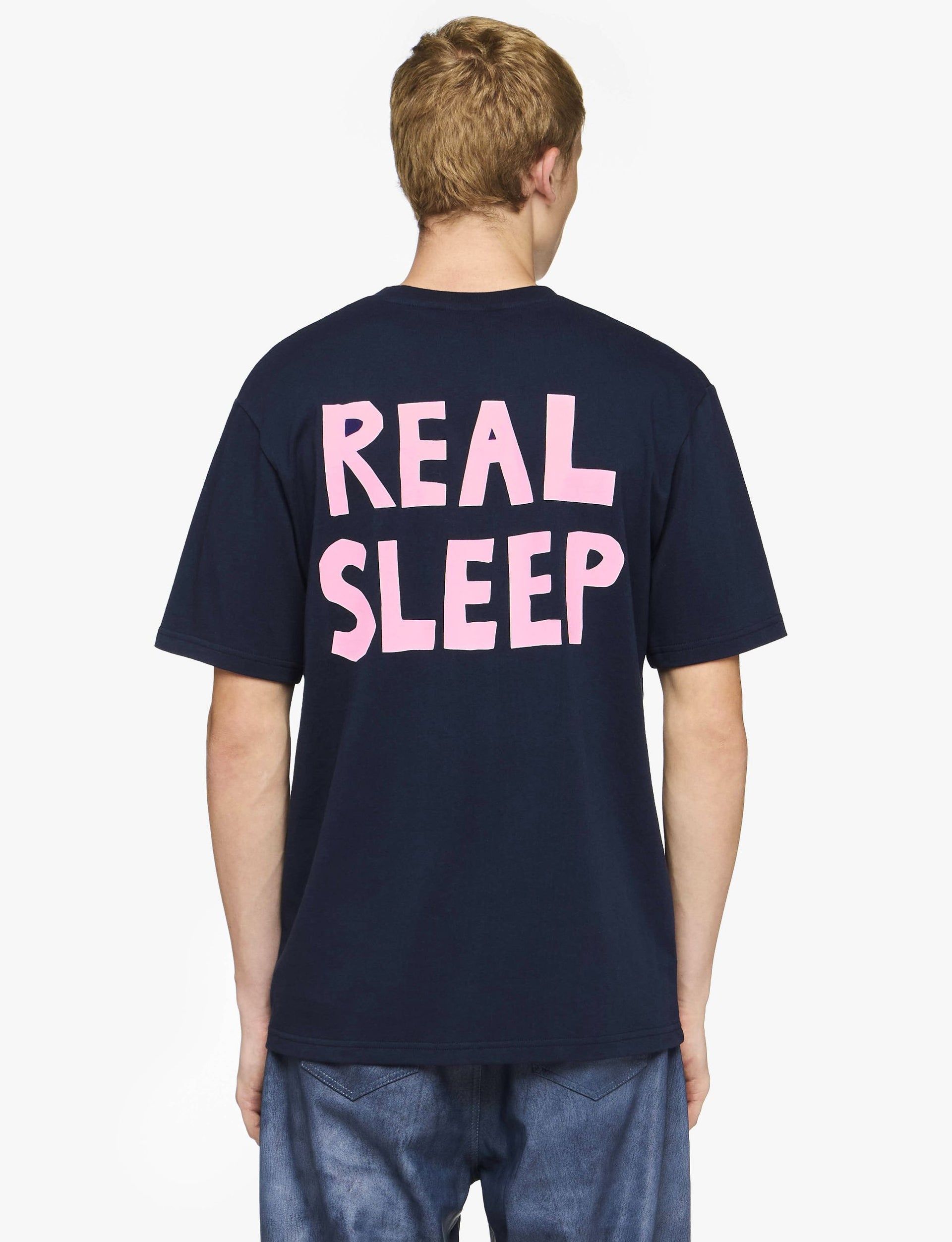 JW ANDERSON JWA BACK PRINT T-SHIRT NAVY