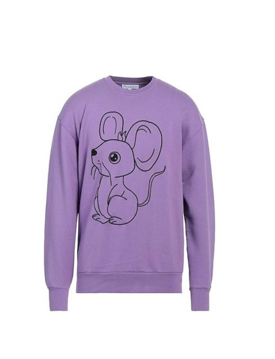 JW ANDERSON MOUSE MASCOT SWEATSHIRT PURPLE