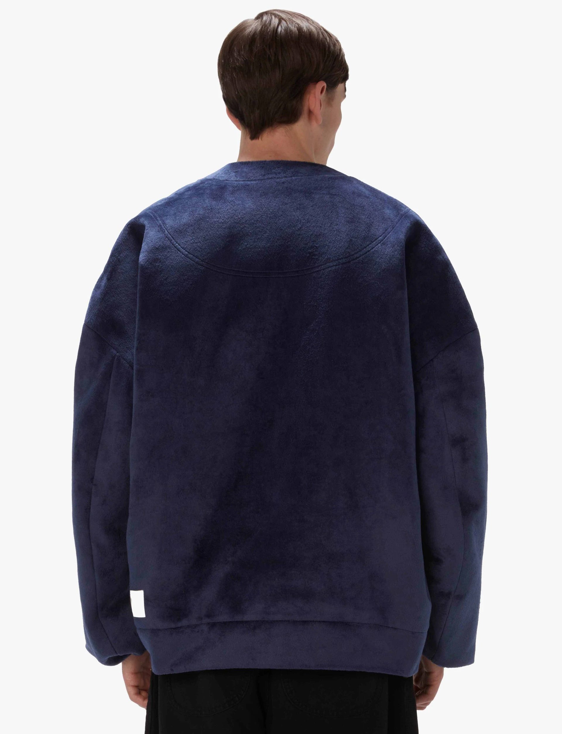 JW ANDERSON OVERSIZED V-NECK CARDIGAN NAVY