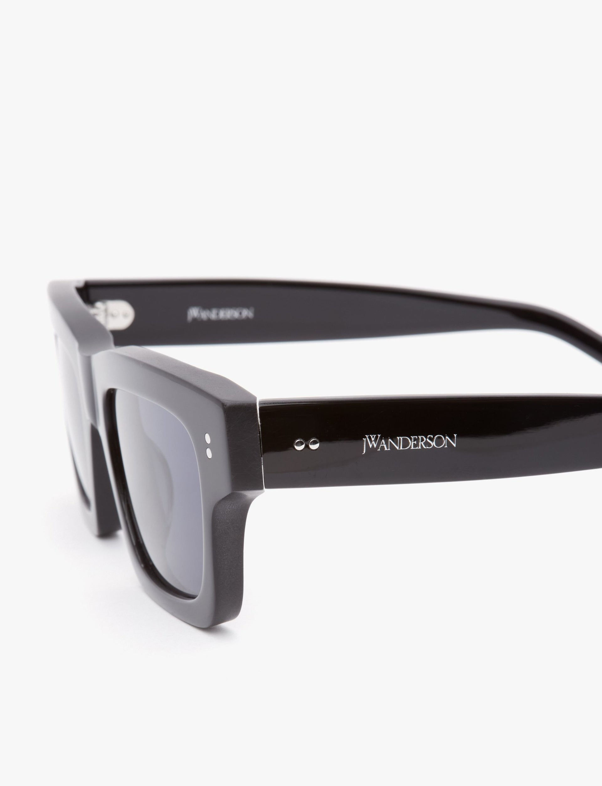 JW ANDERSON RECTANGLE SUNGLASSES BLACK