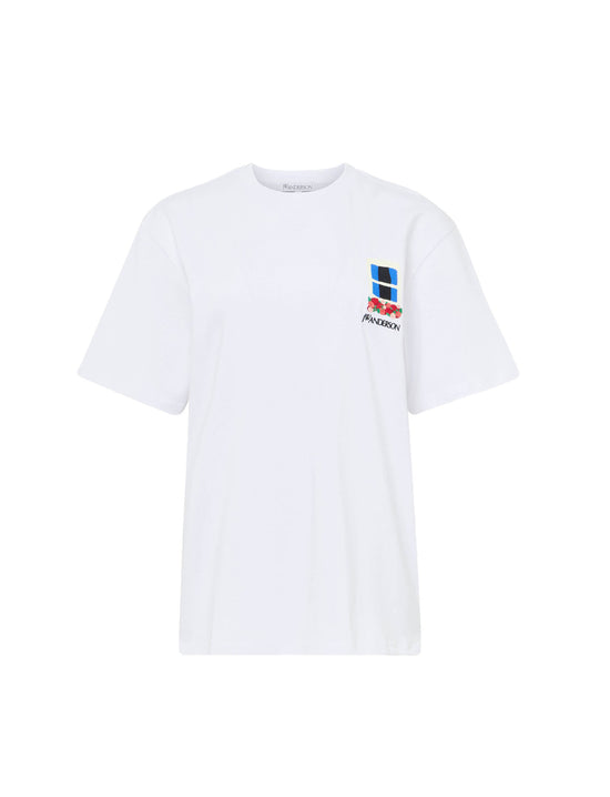 JW ANDERSON WINDOW EMBROIDERY T-SHIRT WHITE