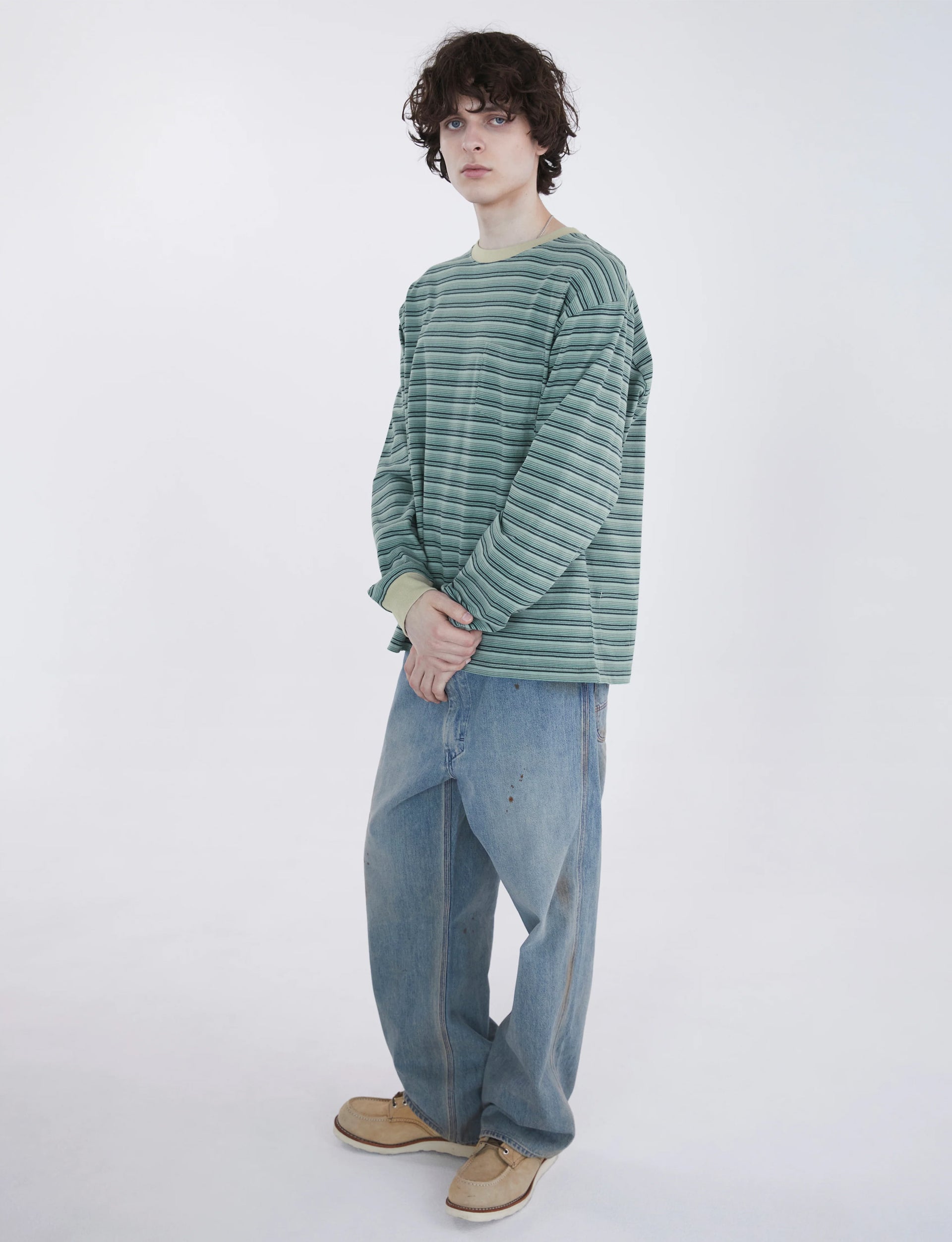 Khakis Border L/S Tee Pistachio