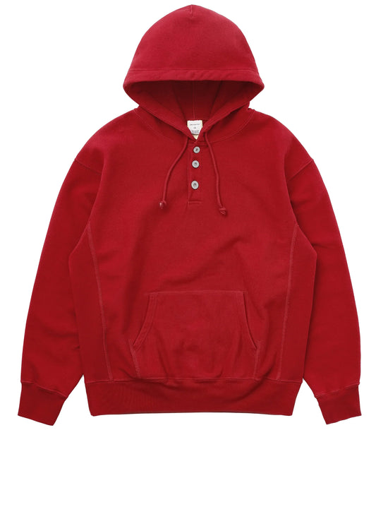 Khakis Half Button Hoodie Red