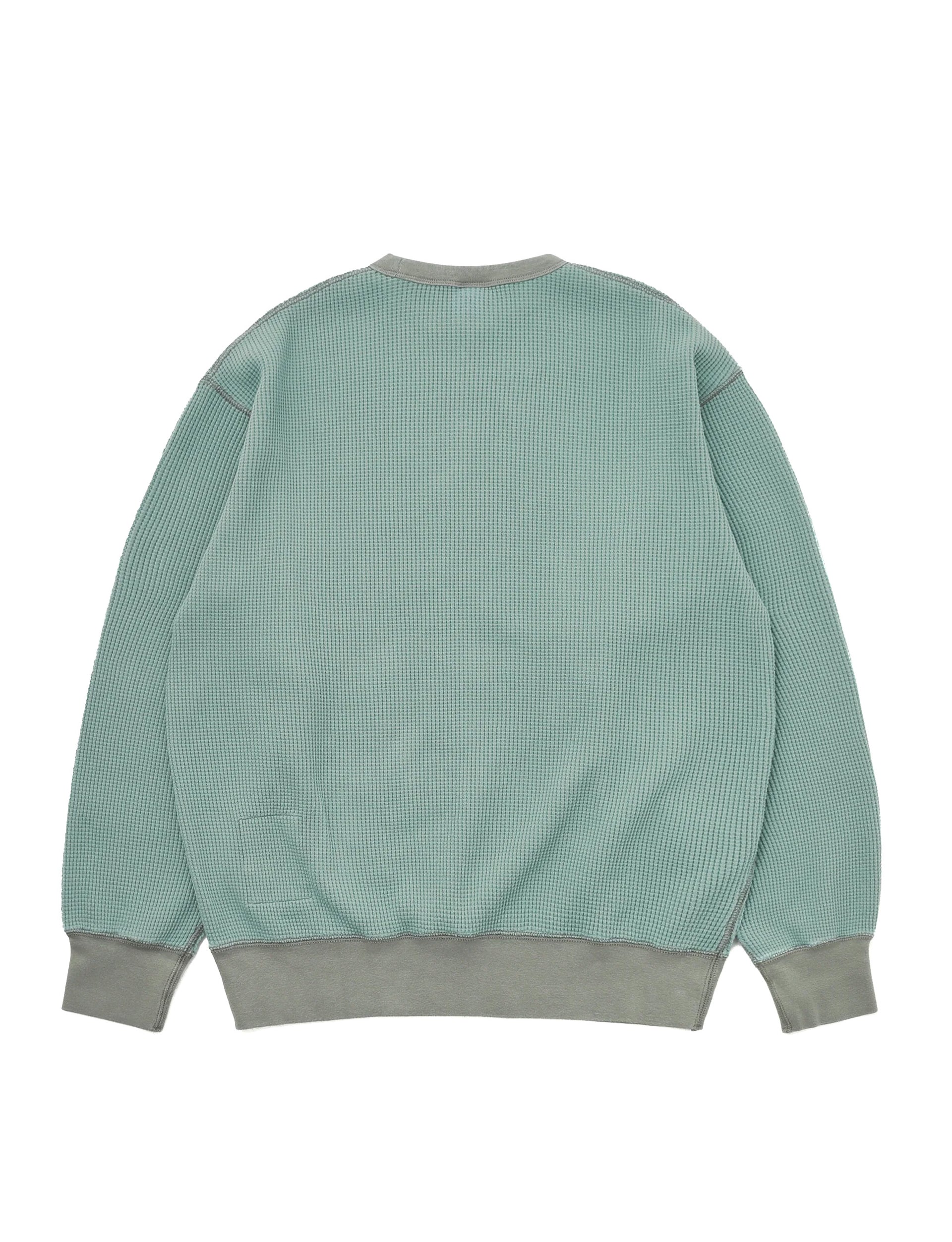 Khakis Waffle Crewneck Dusty Teal