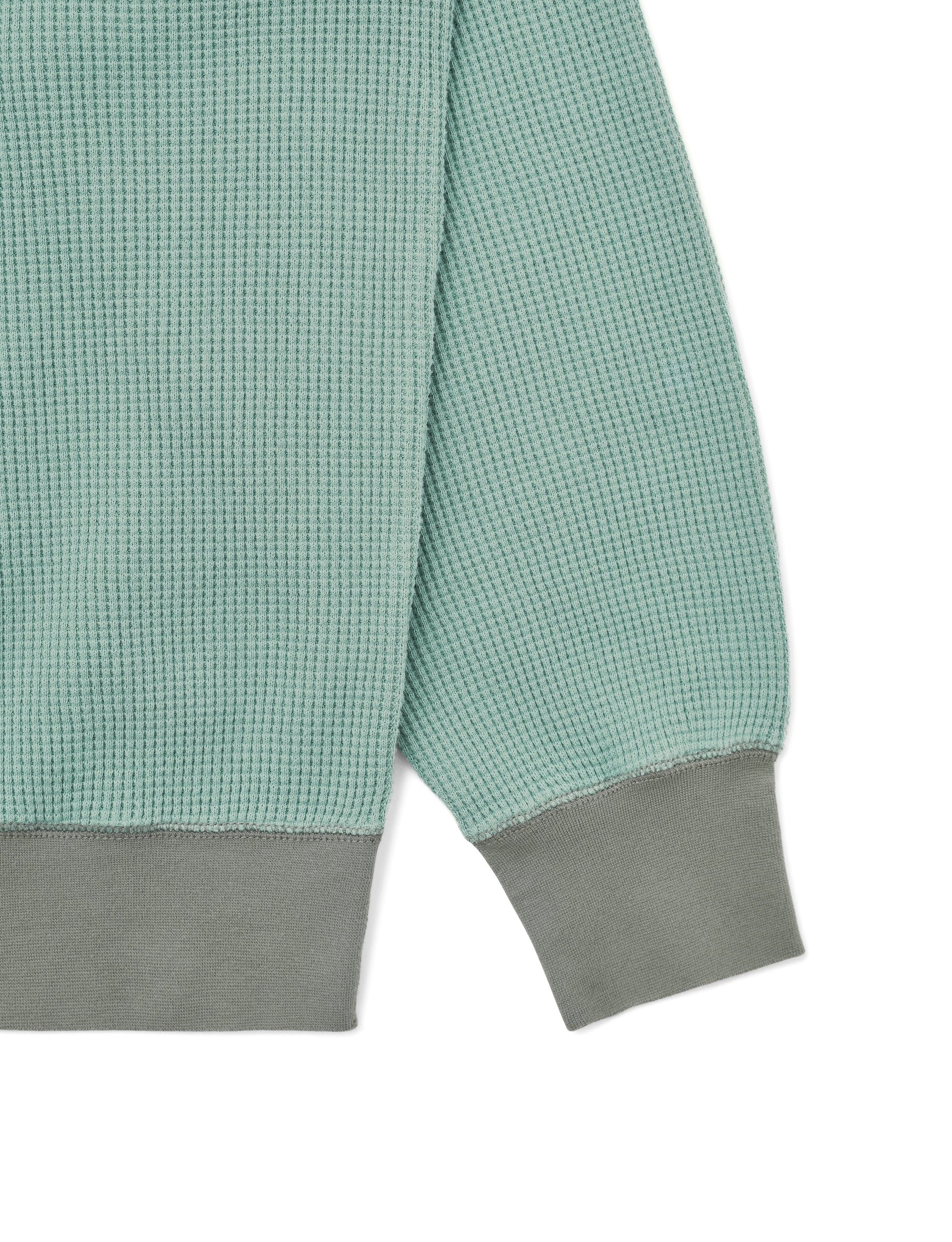 Khakis Waffle Crewneck Dusty Teal
