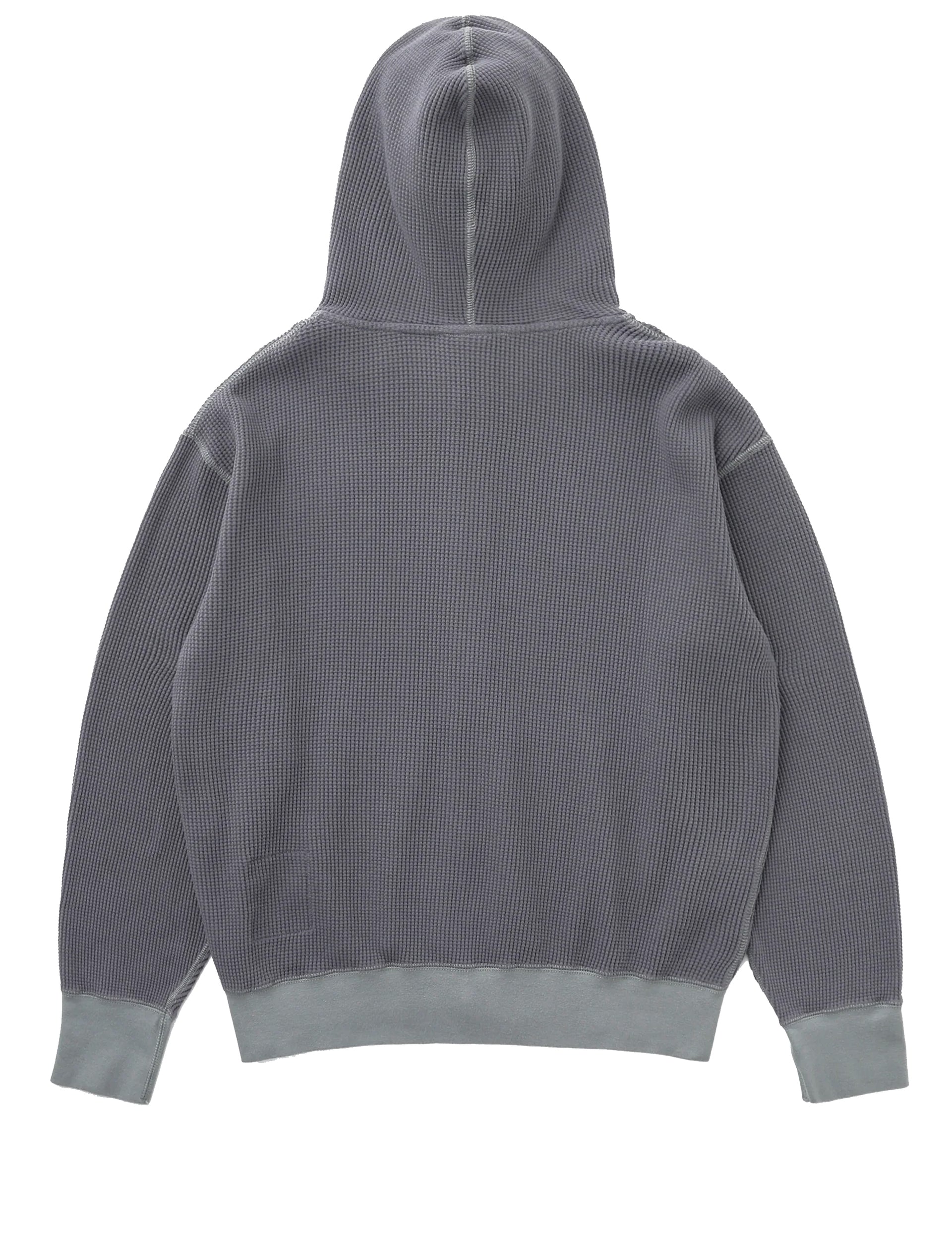 Khakis Waffle Full Zip Hoodie Faded Black
