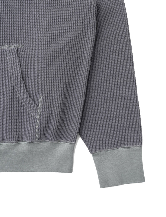 Khakis Waffle Full Zip Hoodie Faded Black