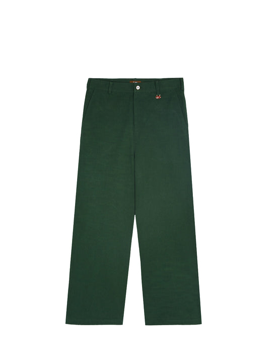 LATE CHECKOUT Green Work Trousers