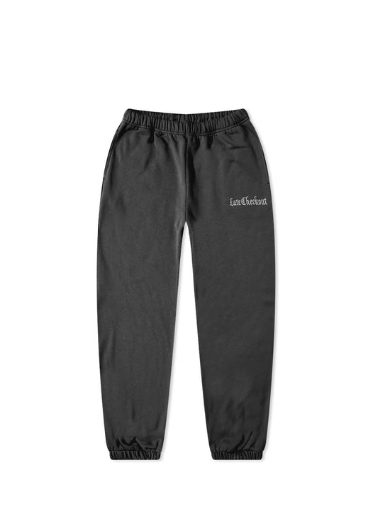 LATE CHECKOUT ISSA LOGO SWEATPANT BLACK