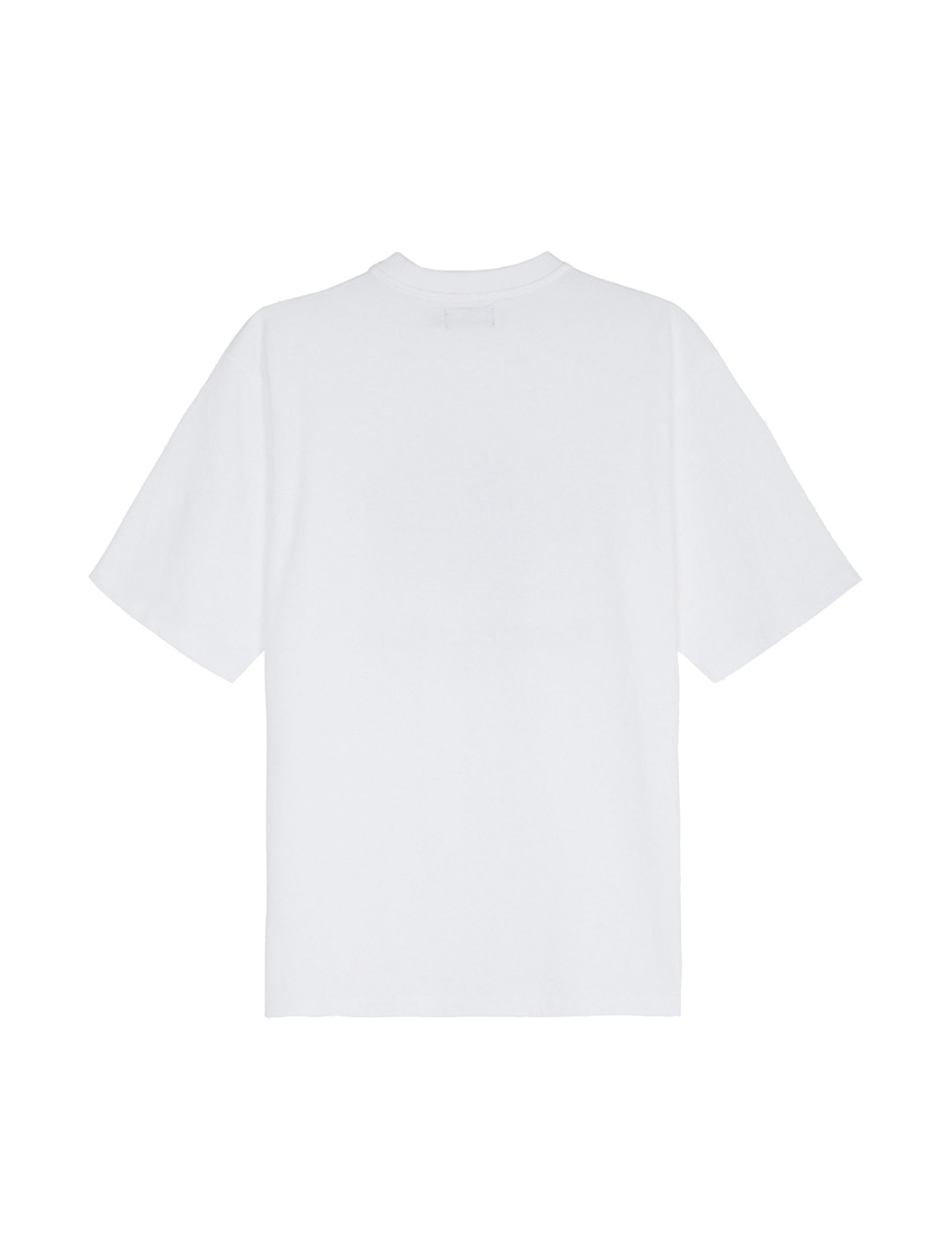 LATE CHECKOUT WHITE BLUE SCRIPT TEE